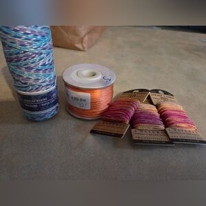 NWOT Colorful Crafting Hemp And Satin Cord Bundle